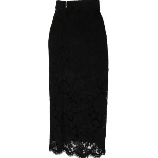Dolce & Gabbana Dolce & Gabbana - Black Stretch Silk Midi Skirt - Dolce & Gabbana Exclusive Luxury Collection - Avvenice