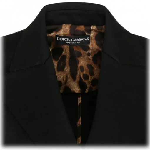 Dolce & Gabbana Dolce & Gabbana - Black Stetch Viscose Jersey Tailored Blazer - Dolce & Gabbana Exclusive Luxury Collection - Avvenice