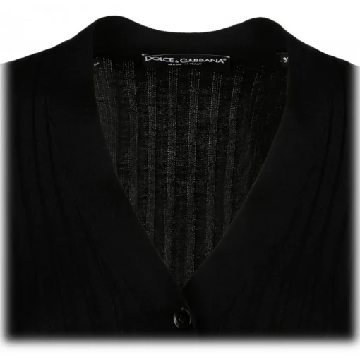 Dolce & Gabbana Dolce & Gabbana - Black Wool Sweater - Dolce & Gabbana Exclusive Luxury Collection - Avvenice