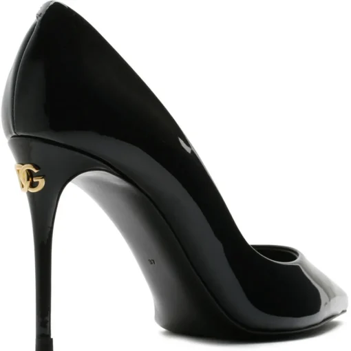 Dolce & Gabbana Dolce & Gabbana - Black Calf Leather Pointed Pumps - Dolce & Gabbana Exclusive Luxury Collection - Avvenice