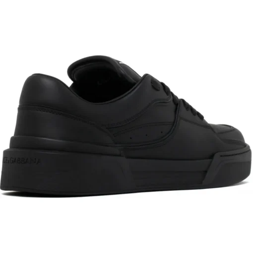 Dolce & Gabbana Dolce & Gabbana - Black Calf Leather Roma Low Top Sneakers - Dolce & Gabbana Exclusive Luxury Collection - Avvenice