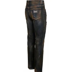 Dolce & Gabbana Dolce & Gabbana - Black Cotton Bleached Effect Jeans - Dolce & Gabbana Exclusive Luxury Collection - Avvenice^ Trousers