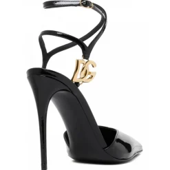 Dolce & Gabbana Dolce & Gabbana - Black DG Logo Slingbacks - Dolce & Gabbana Exclusive Luxury Collection - Avvenice^ Shoes