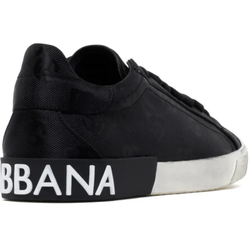 Dolce & Gabbana Dolce & Gabbana - Black Cordura Portofino Vintage Sneakers - Dolce & Gabbana Exclusive Luxury Collection - Avvenice^ Shoes