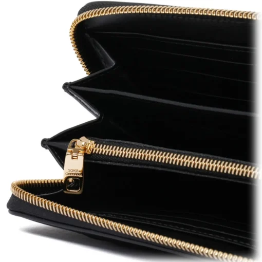 Dolce & Gabbana Dolce & Gabbana - Black Leather Wallet - Dolce & Gabbana Exclusive Luxury Collection - Avvenice