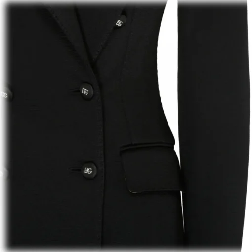 Dolce & Gabbana Dolce & Gabbana - Black Stetch Viscose Jersey Tailored Blazer - Dolce & Gabbana Exclusive Luxury Collection - Avvenice