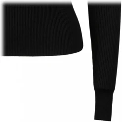 Dolce & Gabbana Dolce & Gabbana - Black DG Details Sweater - Dolce & Gabbana Exclusive Luxury Collection - Avvenice
