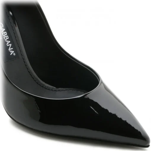 Dolce & Gabbana Dolce & Gabbana - Black Calf Leather Pointed Pumps - Dolce & Gabbana Exclusive Luxury Collection - Avvenice