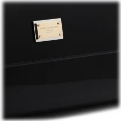 Dolce & Gabbana Dolce & Gabbana - Black Calf Leather Medium Sicily Shoulder Bag - Dolce & Gabbana Exclusive Luxury Collection - Avvenice^ Bags