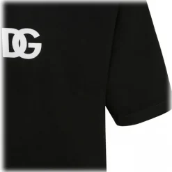 Dolce & Gabbana Dolce & Gabbana - Black Cotton Logo Print T-Shirt - Dolce & Gabbana Exclusive Luxury Collection - Avvenice^ T-shirt
