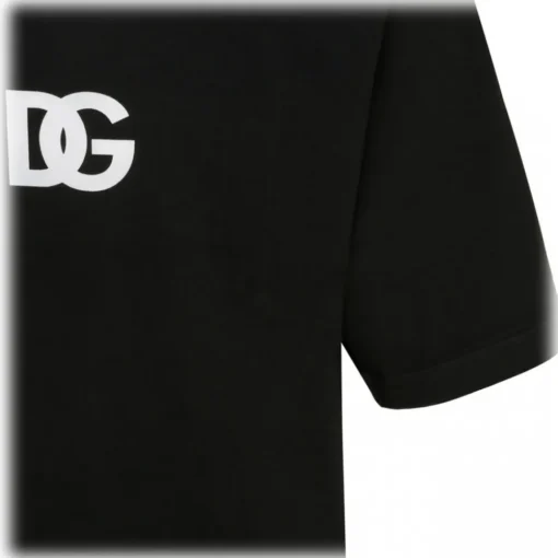 Dolce & Gabbana Dolce & Gabbana - Black Cotton Logo Print T-Shirt - Dolce & Gabbana Exclusive Luxury Collection - Avvenice^ T-shirt