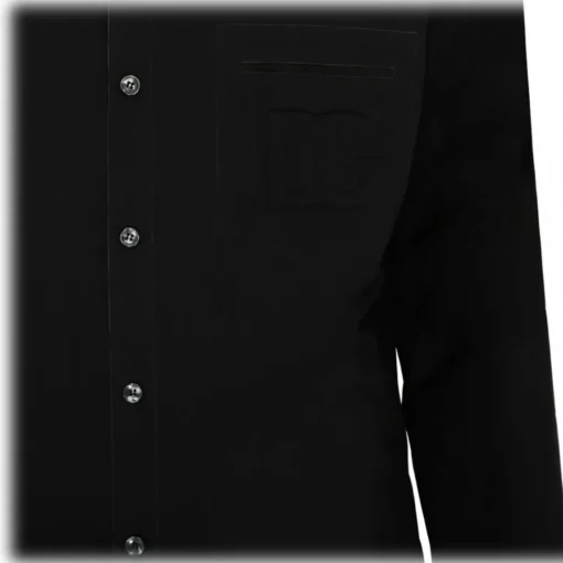 Dolce & Gabbana Dolce & Gabbana - Black Cotton Martini Shirt - Dolce & Gabbana Exclusive Luxury Collection - Avvenice^ Shirts