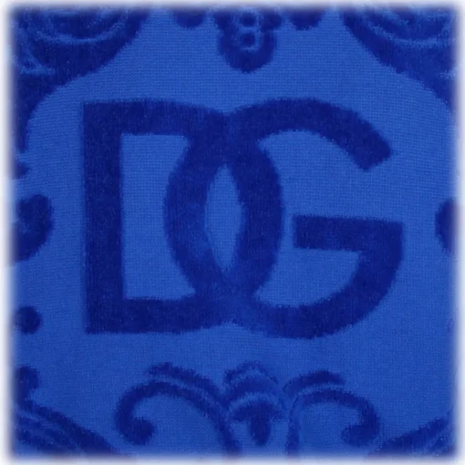 Dolce & Gabbana Dolce & Gabbana - Blue Cotton Bathrobe - Dolce & Gabbana Exclusive Luxury Collection - Avvenice