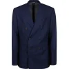 Dolce & Gabbana Dolce & Gabbana - Blue Wool Double-Breasted Blazer - Dolce & Gabbana Exclusive Luxury Collection - Avvenice^ Jackets