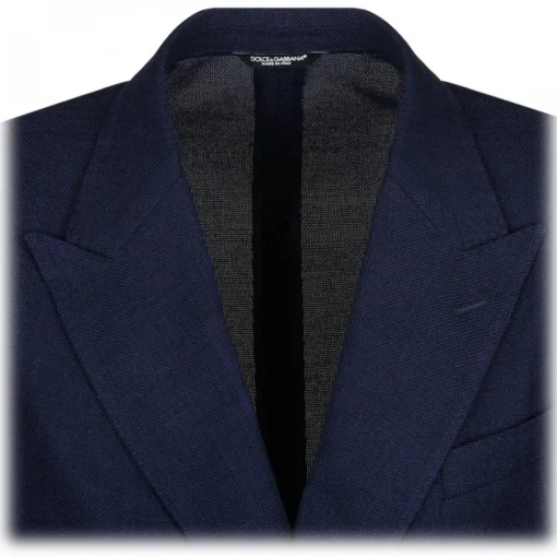 Dolce & Gabbana Dolce & Gabbana - Blue Wool Double-Breasted Blazer - Dolce & Gabbana Exclusive Luxury Collection - Avvenice^ Jackets