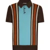 Dolce & Gabbana Dolce & Gabbana - Brown and Blue Polo - Dolce & Gabbana Exclusive Luxury Collection - Avvenice^ T-shirt