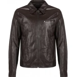 Dolce & Gabbana Dolce & Gabbana - Brown Leather Jacket - Dolce & Gabbana Exclusive Luxury Collection - Avvenice^ Jackets