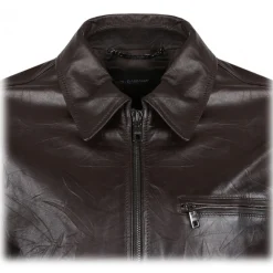 Dolce & Gabbana Dolce & Gabbana - Brown Leather Jacket - Dolce & Gabbana Exclusive Luxury Collection - Avvenice^ Jackets