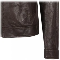 Dolce & Gabbana Dolce & Gabbana - Brown Leather Jacket - Dolce & Gabbana Exclusive Luxury Collection - Avvenice^ Jackets