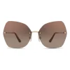 Dolce & Gabbana Eyewear Dolce & Gabbana - Butterfly Sunglasses with Metallic Details - Gold Brown - Dolce & Gabbana Eyewear - Avvenice