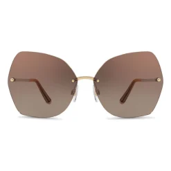 Dolce & Gabbana Eyewear Dolce & Gabbana - Butterfly Sunglasses with Metallic Details - Gold Brown - Dolce & Gabbana Eyewear - Avvenice