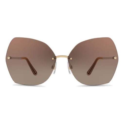 Dolce & Gabbana Eyewear Dolce & Gabbana - Butterfly Sunglasses with Metallic Details - Gold Brown - Dolce & Gabbana Eyewear - Avvenice