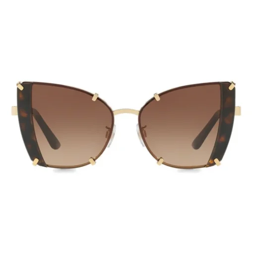 Dolce & Gabbana Eyewear Dolce & Gabbana - Butterfly Sunglasses with Faceted Details - Gold & Havana - Dolce & Gabbana Eyewear - Avvenice^ Sunglasses & Eyewear