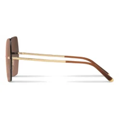 Dolce & Gabbana Eyewear Dolce & Gabbana - Butterfly Sunglasses with Metallic Details - Gold Brown - Dolce & Gabbana Eyewear - Avvenice