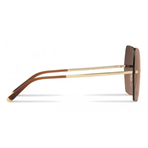 Dolce & Gabbana Eyewear Dolce & Gabbana - Butterfly Sunglasses with Metallic Details - Gold Brown - Dolce & Gabbana Eyewear - Avvenice