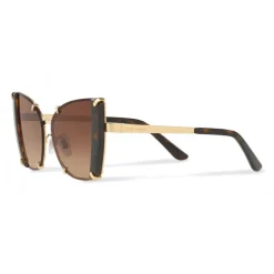 Dolce & Gabbana Eyewear Dolce & Gabbana - Butterfly Sunglasses with Faceted Details - Gold & Havana - Dolce & Gabbana Eyewear - Avvenice^ Sunglasses & Eyewear