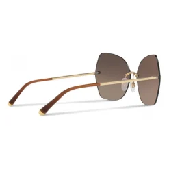 Dolce & Gabbana Eyewear Dolce & Gabbana - Butterfly Sunglasses with Metallic Details - Gold Brown - Dolce & Gabbana Eyewear - Avvenice