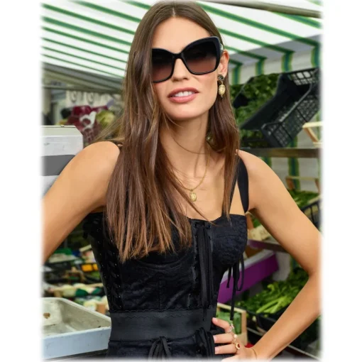 Dolce & Gabbana Eyewear Dolce & Gabbana - Butterfly Sunglasses Print Family - Black - Dolce & Gabbana Eyewear - Avvenice^ Sunglasses & Eyewear
