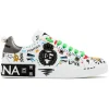 Dolce & Gabbana Dolce & Gabbana - Calf Leather Graffiti Print Low Top Sneakers - Dolce & Gabbana Exclusive Luxury Collection - Avvenice