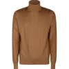 Dolce & Gabbana Dolce & Gabbana - Camel Brown Silk Knitted Top - Dolce & Gabbana Exclusive Luxury Collection - Avvenice^ Tops