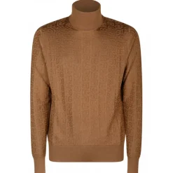 Dolce & Gabbana Dolce & Gabbana - Camel Brown Silk Knitted Top - Dolce & Gabbana Exclusive Luxury Collection - Avvenice^ Tops