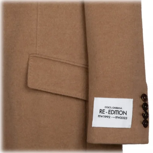Dolce & Gabbana Dolce & Gabbana - Camel Wool Coat - Dolce & Gabbana Exclusive Luxury Collection - Avvenice^ Jackets