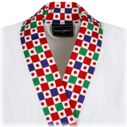 Dolce & Gabbana Dolce & Gabbana - Carretto Sciliano Printed Trim Bathrobe - Dolce & Gabbana Exclusive Luxury Collection - Avvenice^ Accessories