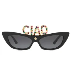 Dolce & Gabbana Eyewear Dolce & Gabbana - Cat Eye Sunglasses DG CIAO - Black - Dolce & Gabbana Eyewear - Avvenice
