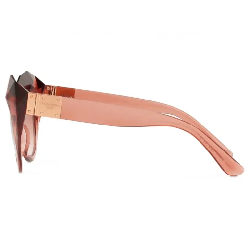 Dolce & Gabbana Eyewear Dolce & Gabbana - Cat Eye Sunglasses Stones & Logo Plaque - Pink Mirror - Dolce & Gabbana Eyewear - Avvenice^ Sunglasses & Eyewear