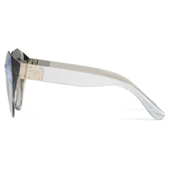 Dolce & Gabbana Eyewear Dolce & Gabbana - Cat Eye Sunglasses Stones & Logo Plaque - Silver Mirror High - Dolce & Gabbana Eyewear - Avvenice