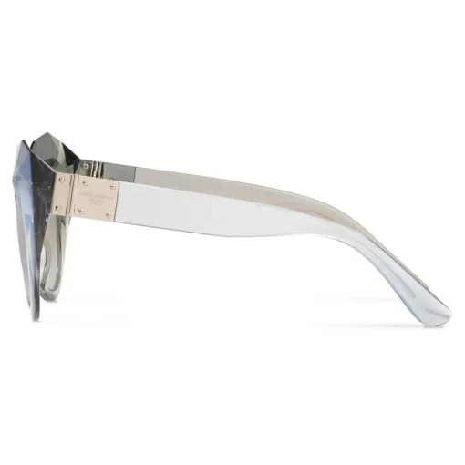 Dolce & Gabbana Eyewear Dolce & Gabbana - Cat Eye Sunglasses Stones & Logo Plaque - Silver Mirror High - Dolce & Gabbana Eyewear - Avvenice