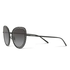 Dolce & Gabbana Eyewear Dolce & Gabbana - Cat Eye Devotion Sunglasses with Lace - Black - Dolce & Gabbana Eyewear - Avvenice