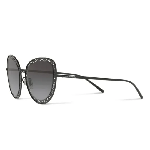 Dolce & Gabbana Eyewear Dolce & Gabbana - Cat Eye Devotion Sunglasses with Lace - Black - Dolce & Gabbana Eyewear - Avvenice