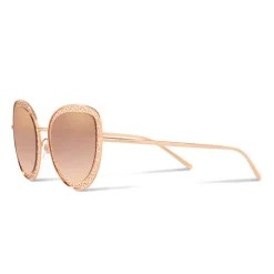 Dolce & Gabbana Eyewear Dolce & Gabbana - Cat Eye Devotion Sunglasses with Lace - Rose Gold - Dolce & Gabbana Eyewear - Avvenice