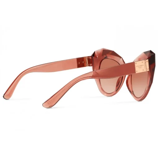 Dolce & Gabbana Eyewear Dolce & Gabbana - Cat Eye Sunglasses Stones & Logo Plaque - Pink Mirror - Dolce & Gabbana Eyewear - Avvenice^ Sunglasses & Eyewear