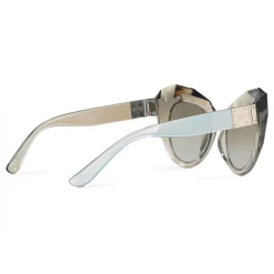 Dolce & Gabbana Eyewear Dolce & Gabbana - Cat Eye Sunglasses Stones & Logo Plaque - Silver Mirror High - Dolce & Gabbana Eyewear - Avvenice