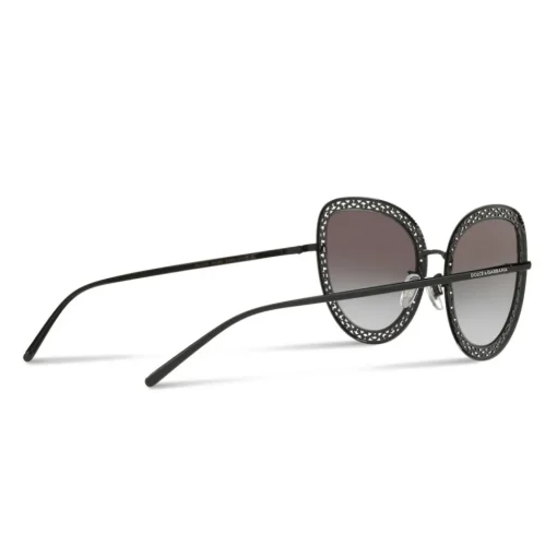 Dolce & Gabbana Eyewear Dolce & Gabbana - Cat Eye Devotion Sunglasses with Lace - Black - Dolce & Gabbana Eyewear - Avvenice
