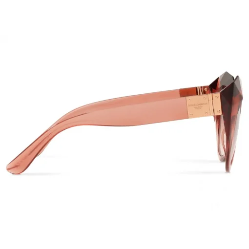Dolce & Gabbana Eyewear Dolce & Gabbana - Cat Eye Sunglasses Stones & Logo Plaque - Pink Mirror - Dolce & Gabbana Eyewear - Avvenice^ Sunglasses & Eyewear