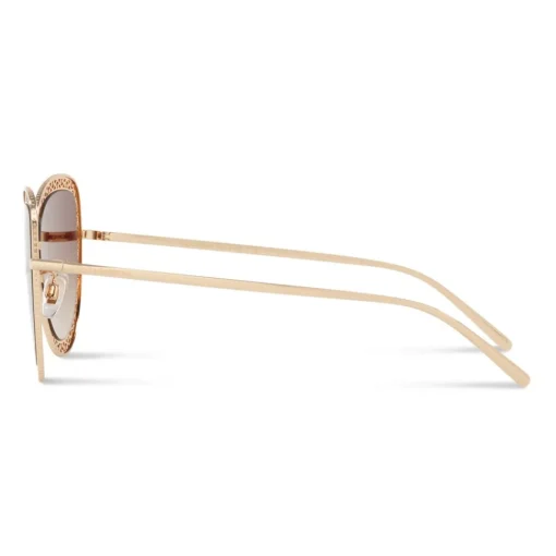 Dolce & Gabbana Eyewear Dolce & Gabbana - Cat Eye Devotion Sunglasses with Lace - Gold - Dolce & Gabbana Eyewear - Avvenice^ Sunglasses & Eyewear