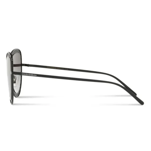 Dolce & Gabbana Eyewear Dolce & Gabbana - Cat Eye Devotion Sunglasses with Lace - Black - Dolce & Gabbana Eyewear - Avvenice